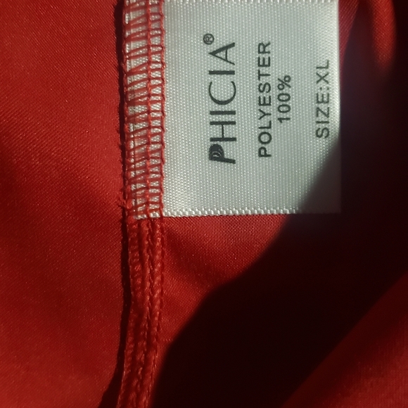 XL Plus Size Red Spaghetti Strap top Polyester silky shinny night light - Picture 5 of 6